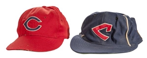 Pair of Warren Spahn Game Worn Coaches Hats